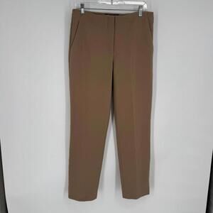 Ralph Lauren purple label pants womens 8 brown virgin wool designer quiet luxury